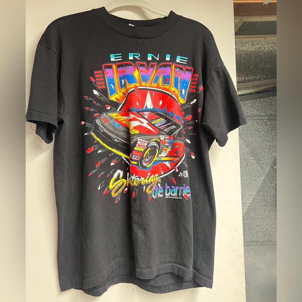 NASCAR Ernie Irvan Black Graphic Racing T-Shirt